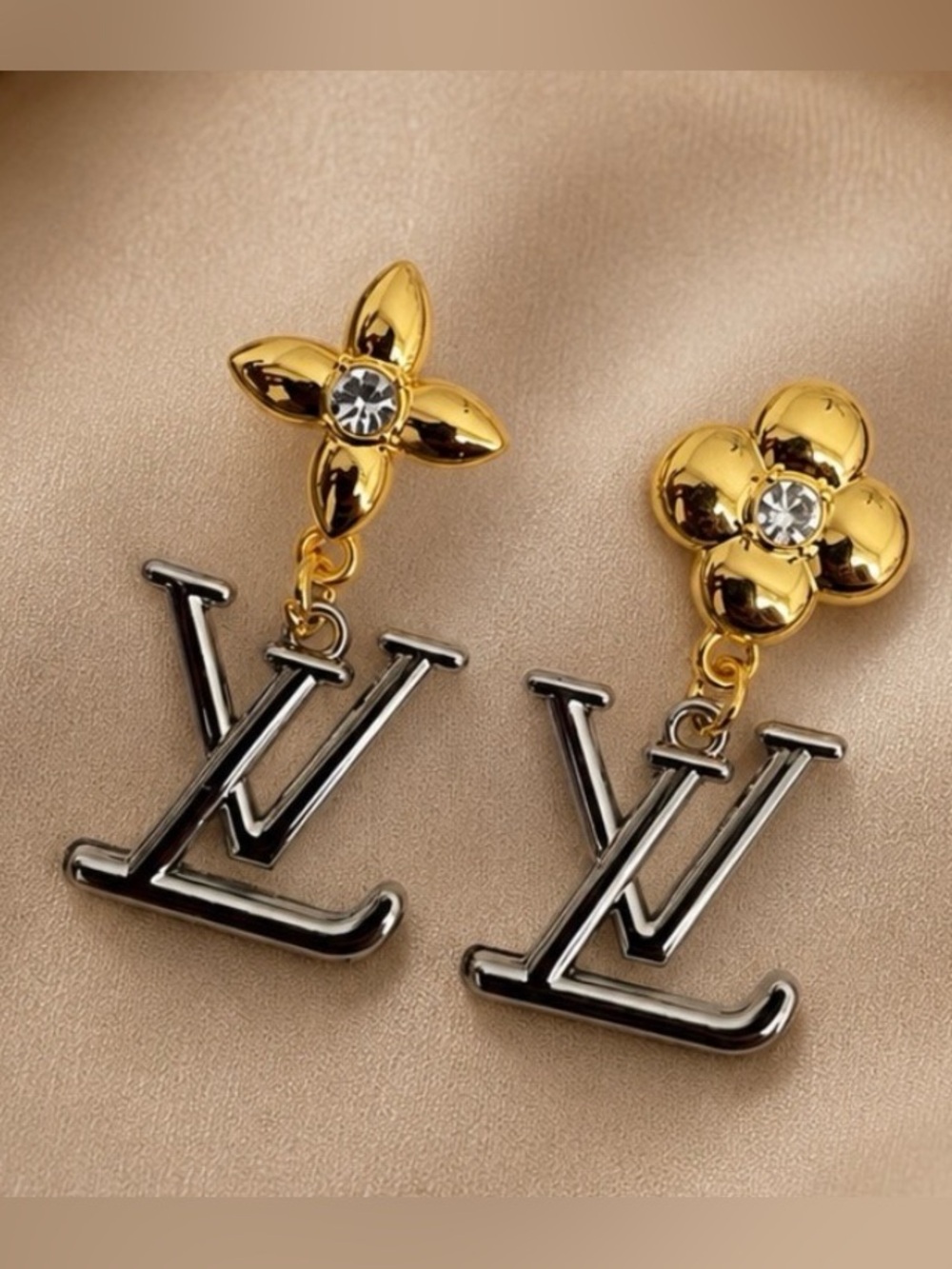 Fashion LV Flower Stud Drop Earrings
